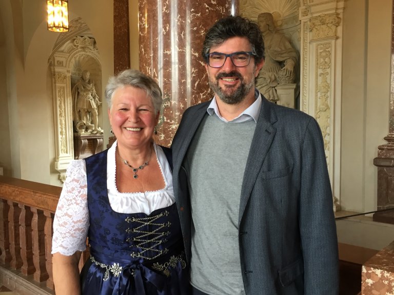 Ehrung Jutta Wagner mit 3. Bgm Andreas Mahl