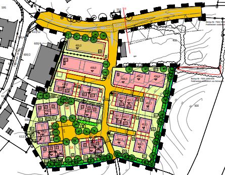 Planzeichnung - Südhang